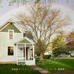 rainbow over the house