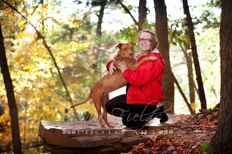senior pictures with a dog