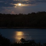 super moon above the Wisconsin River