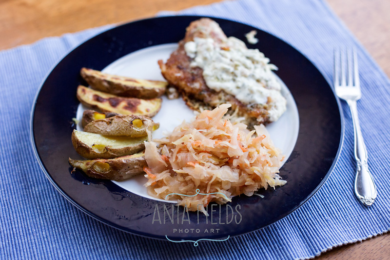 fish and sauerkraut dinner