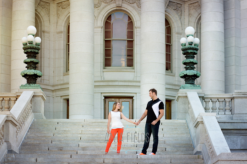 downtown Madison engagement pictures